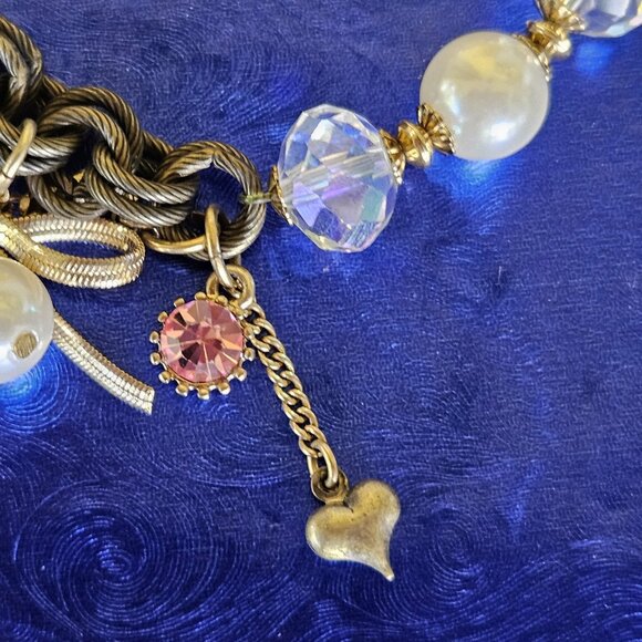 🐼🎄 Betsey ROYAL ENGAGEMENT Panda🎄🐼Charm Bracelet. 7" 🎉🎈GREAT GIFT 🎉🎈 - Picture 5 of 11